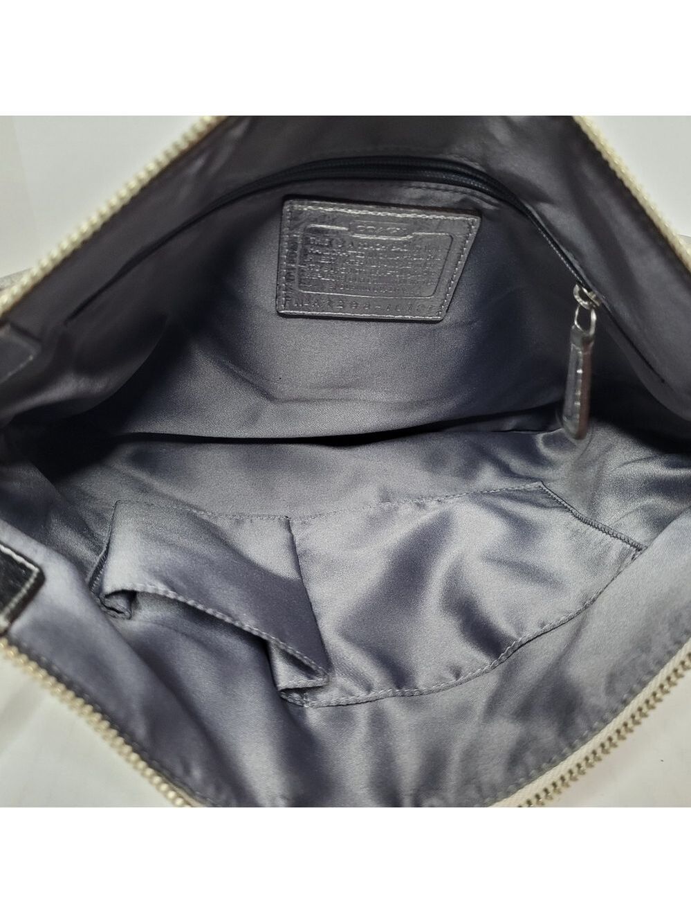 Coach Poppy Metallic Signature C's Sateen Jacquard Shoulder Tote A1293-19131 - Picture 10 of 11